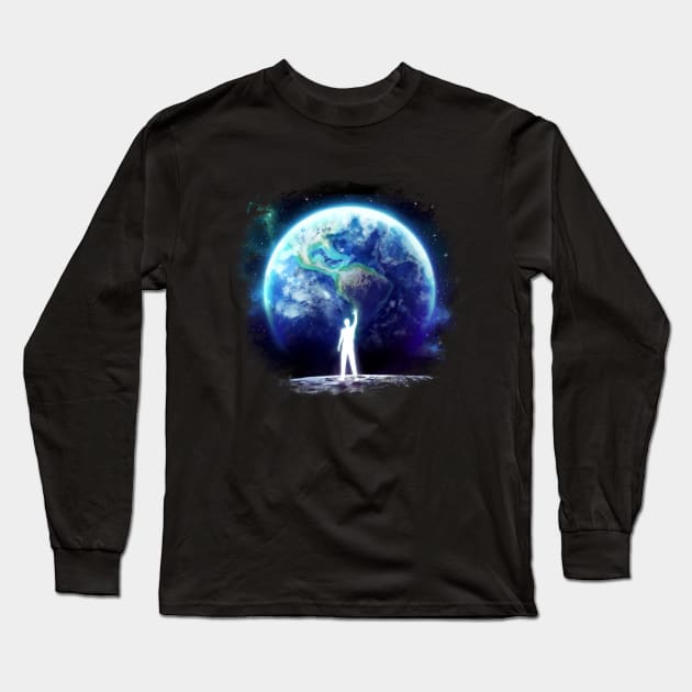 Missing home (earth) Long Sleeve T-Shirt by KucingKecil